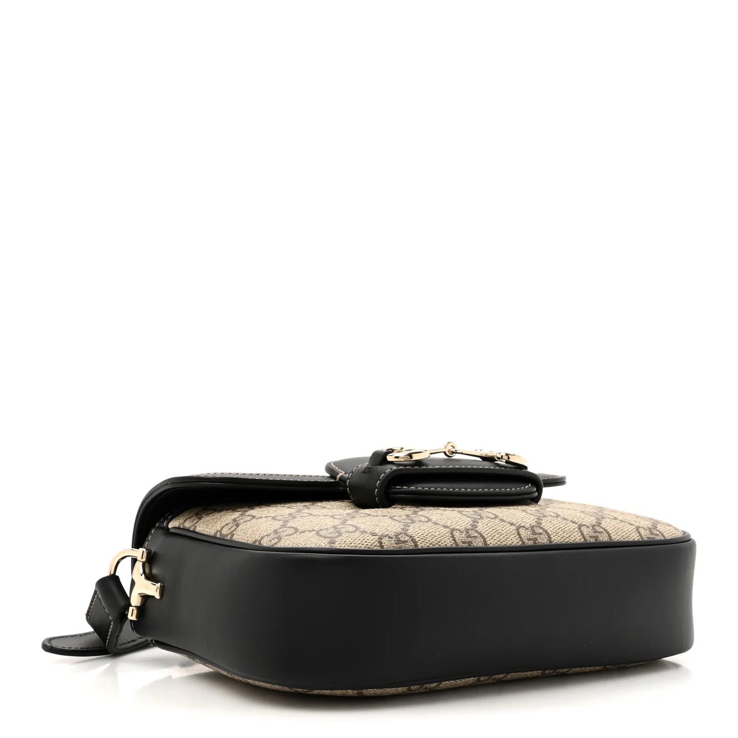 G-U-C-C-I Horsebit 1955 Soft Small Shoulder Women Bag – Supreme Monogram Edition (Black)
