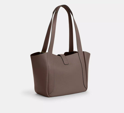 C-O-A-C-H Hadley Turnlock Tote – Elegant Luxe Women Bag (Beige)