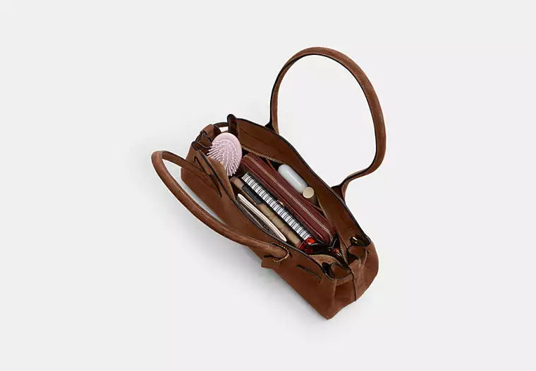 C-O-A-C-H Empire Carryall Women Bag – Vintage Luxe Edition (Suede Brown)