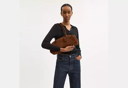 C-O-A-C-H Empire Carryall Women Bag – Vintage Luxe Edition (Suede Brown)
