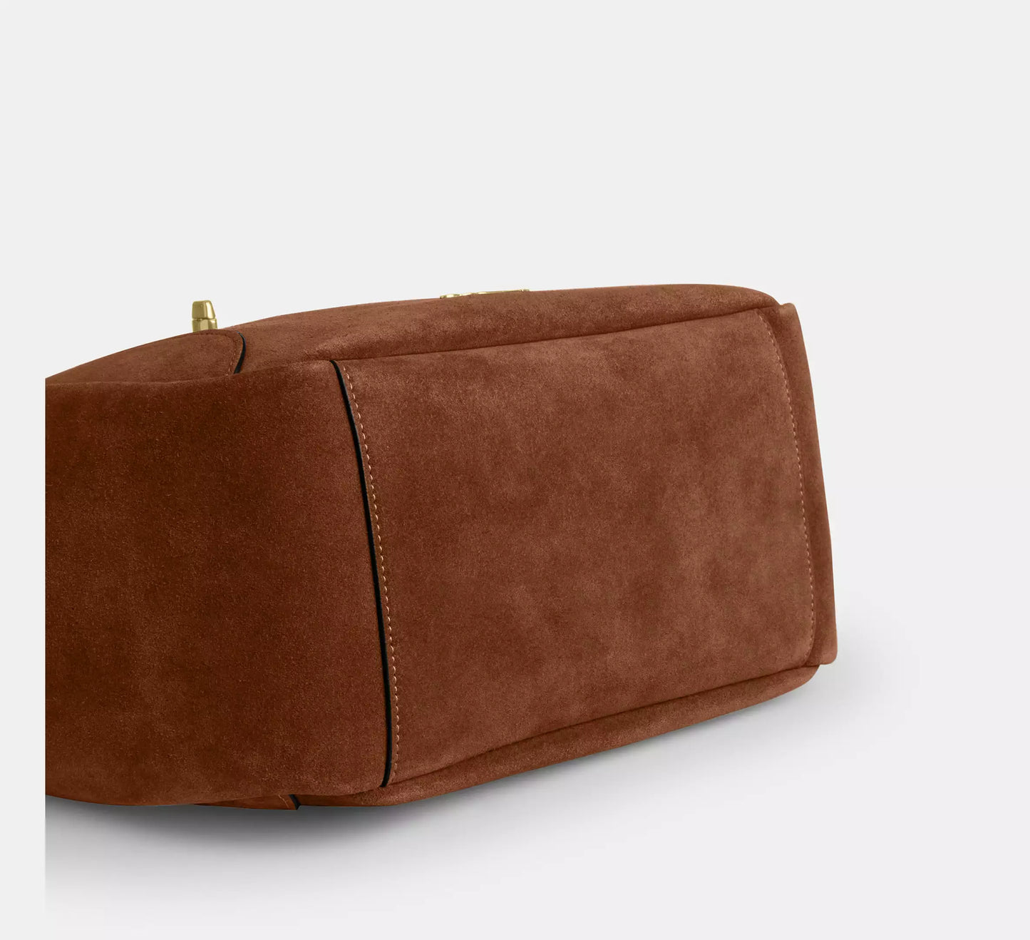 C-O-A-C-H Hadley Turnlock Tote – Elegant Luxe Women Bag (Brown Suede)