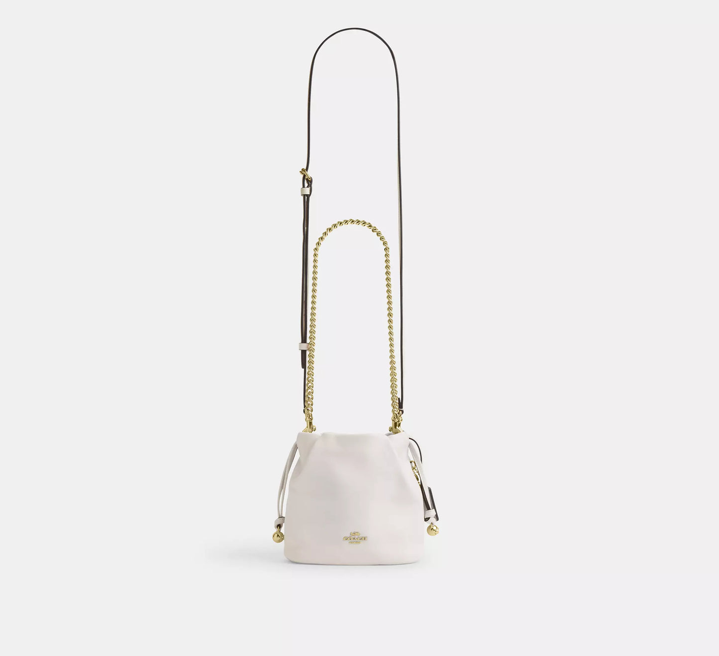 C-O-A-C-H Faye Mini Drawstring Bag – Elegant Luxe Women Bag (White)