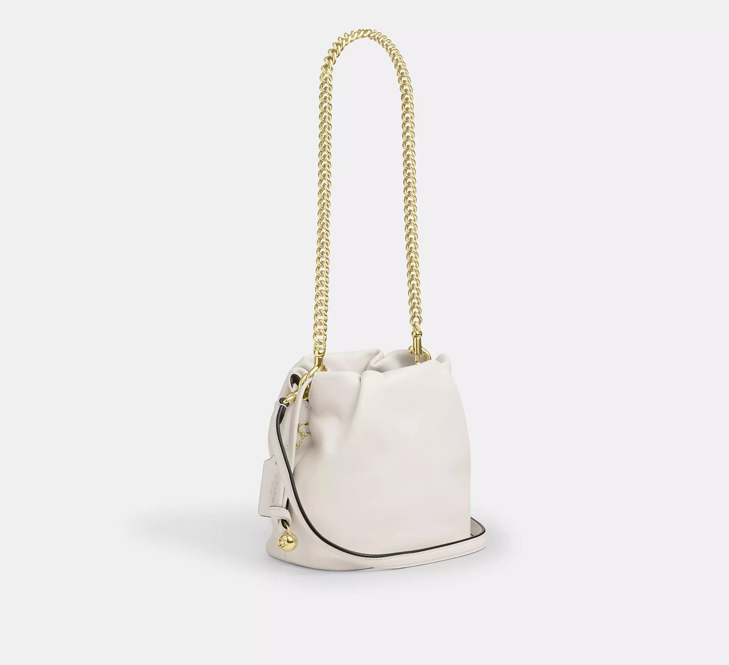 C-O-A-C-H Faye Mini Drawstring Bag – Elegant Luxe Women Bag (White)