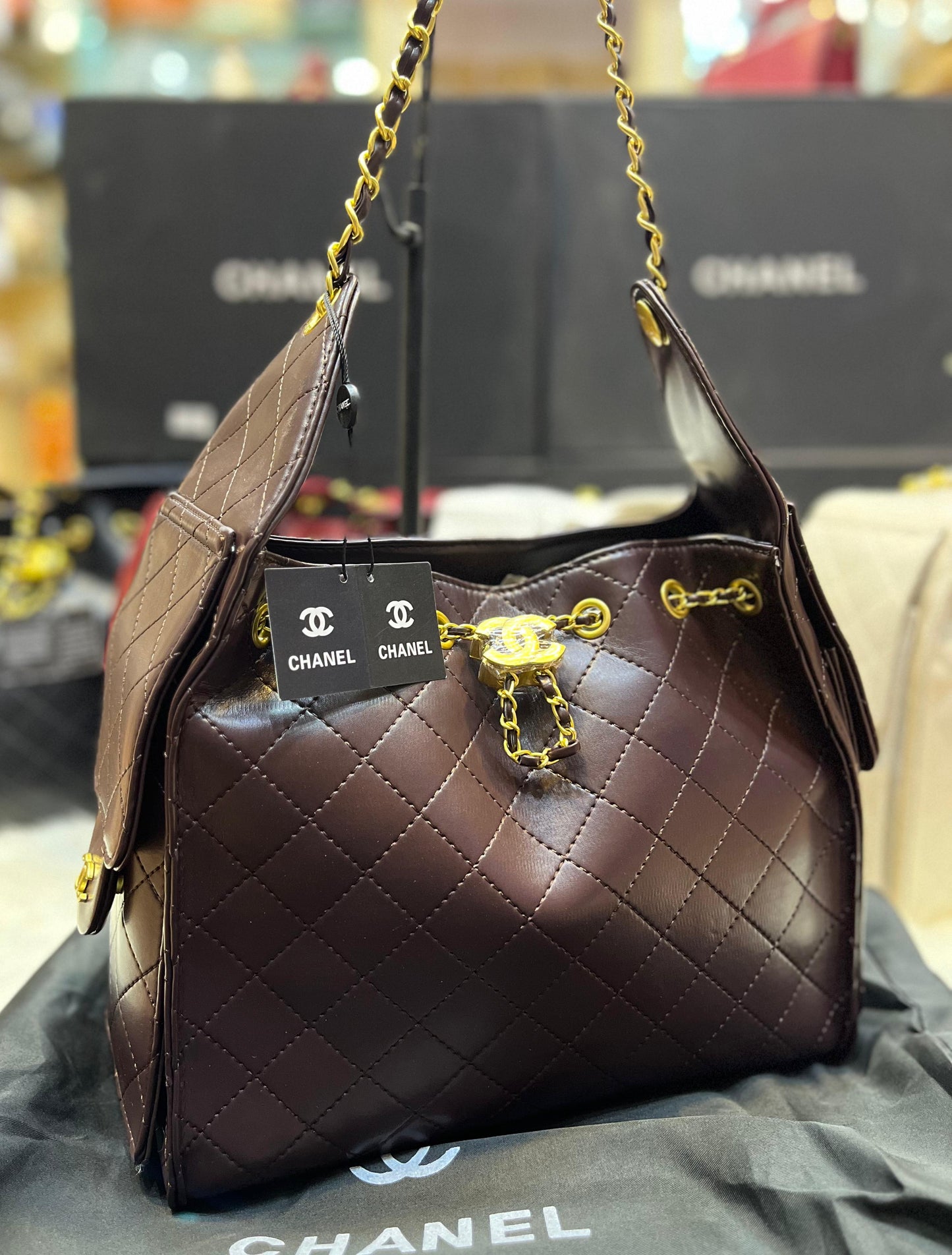 C-H-A-N-E-L 25 Hobo Women Bag – Effortless Chic Edition (Chocolate)
