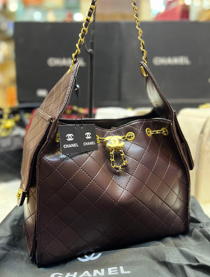 C-H-A-N-E-L 25 Hobo Women Bag – Effortless Chic Edition (Chocolate)