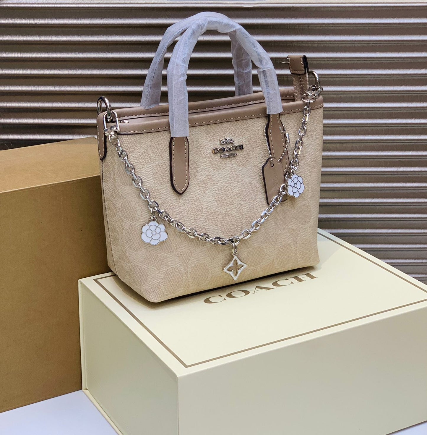 C-O-A-C-H City Mini Women Bag – New Design Official Model (Cream Beige)