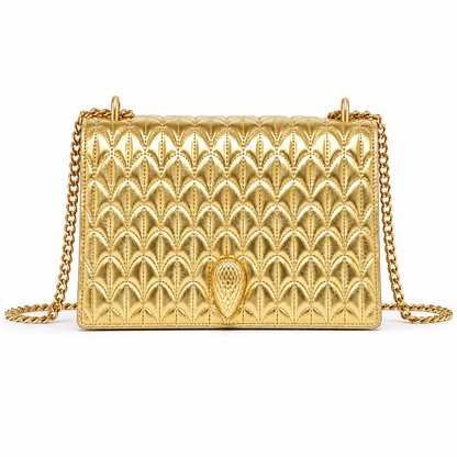 B-V-L-G-A-R-I Serpenti Sugarloaf Quilted Shoulder Bag – Master Quality | Box Packaging | Golden