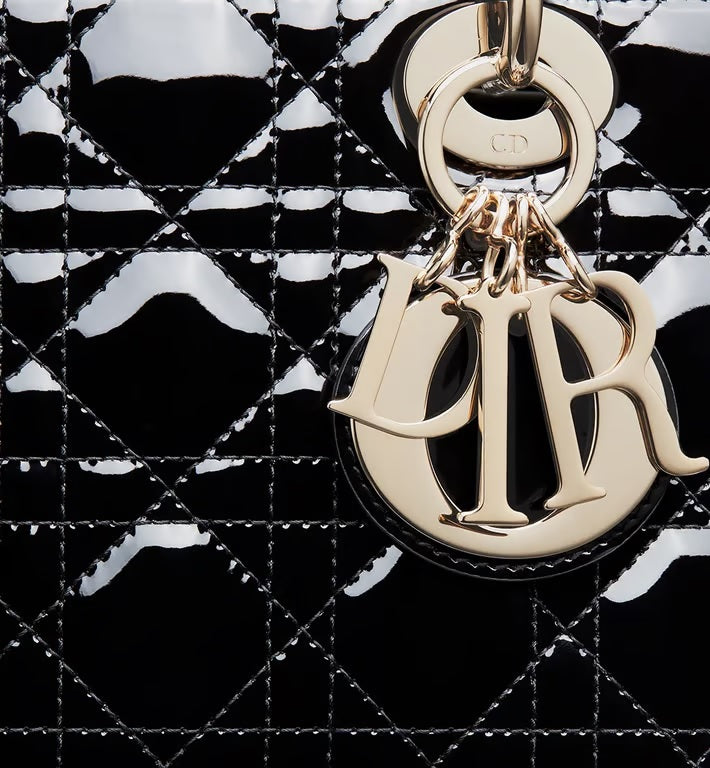C-H-R-I-S-T-I-A-N D-I-O-R Small Lady Dior – Timeless Elegance Women Bag (Black/Gold)