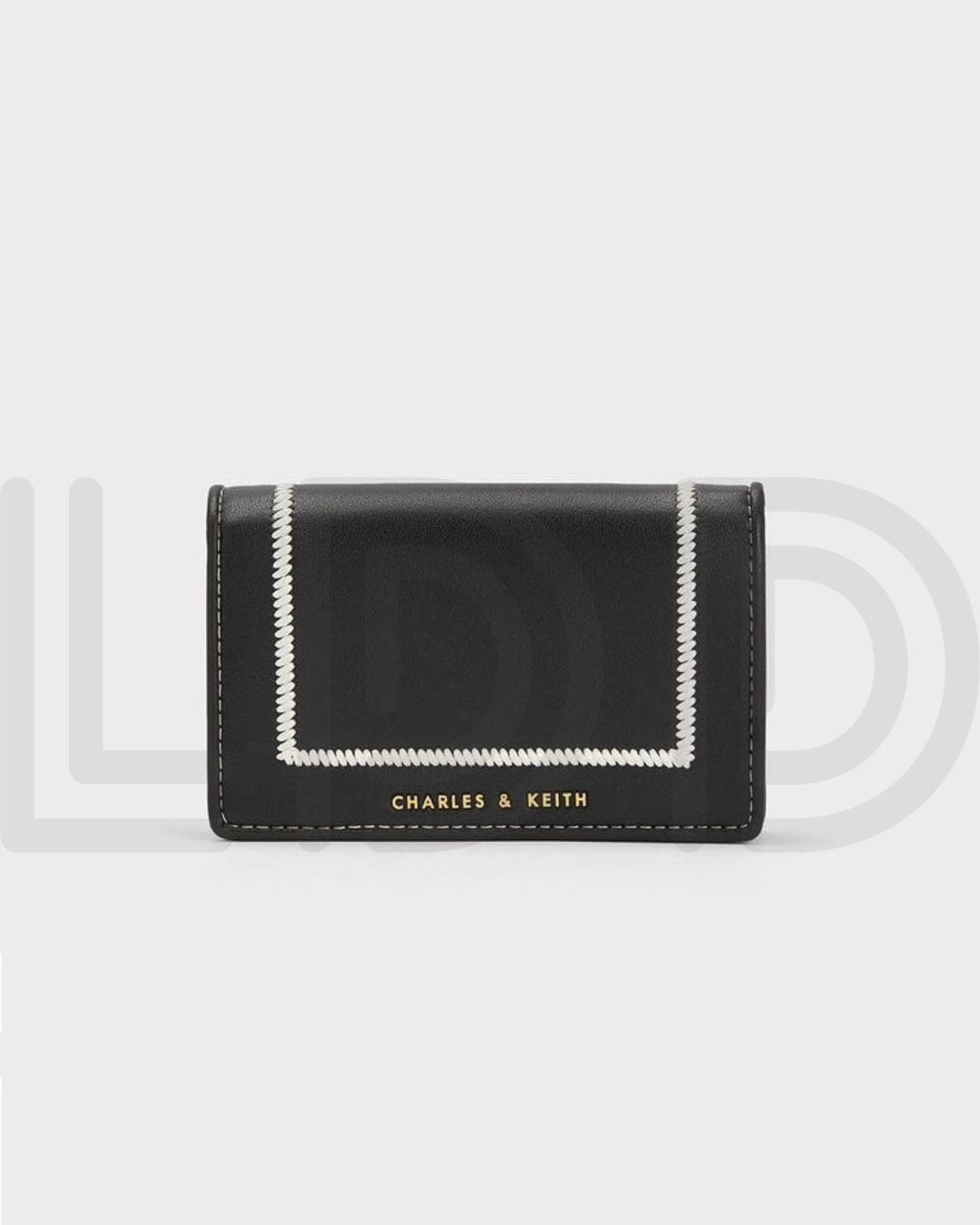 C-H-A-R-L-E-S & K-E-I-T-H Astra Contrast Trim Wallet – Compact Luxe Women Wallet (Black)