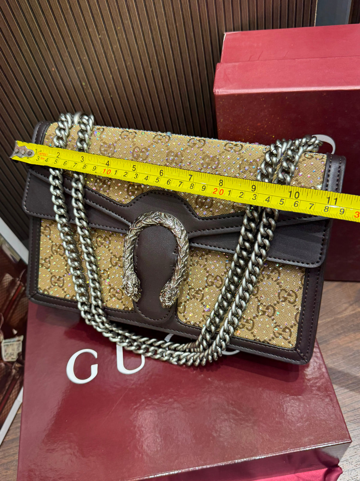G-U-C-C-I DIONYSUS – Premium Quality Women Bag | Double Box Packaging (Golden Brown)