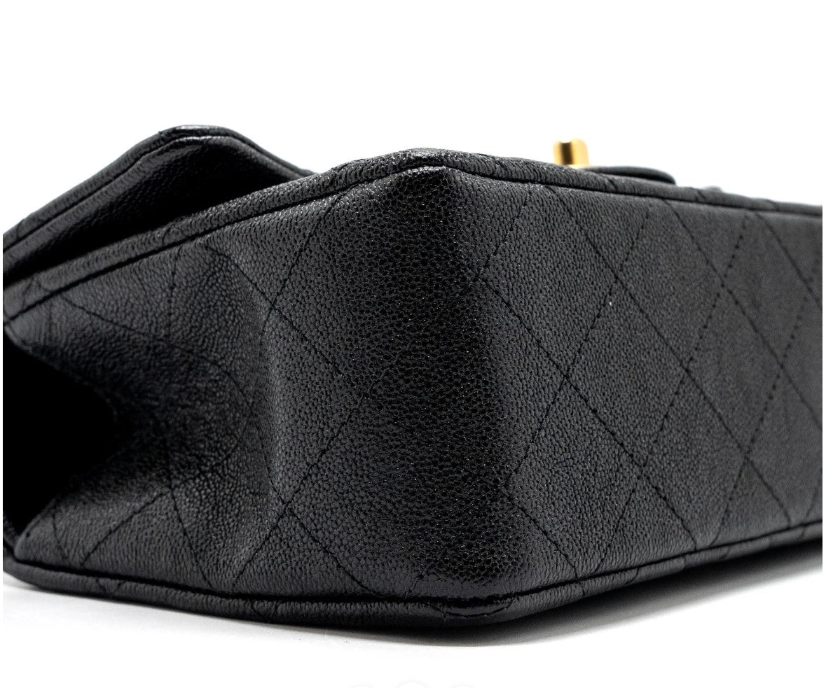 C-H-A-N-E-L Quilted Mini Top Handle Rectangular Flap Bag – Luxury Women Bag (Black)
