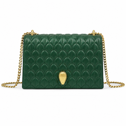 B-V-L-G-A-R-I Serpenti Sugarloaf Quilted Shoulder Bag – Master Quality | Box Packaging | Green