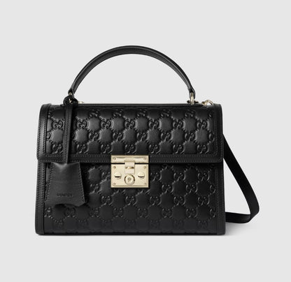 G-U-C-C-I Padlock Top Handle Bag – Premium Quality Crossbody Women Bag (Black)