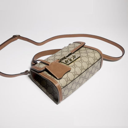 G-U-C-C-I Padlock Top Handle Bag – Premium Quality Crossbody Women Bag (Brown-1)