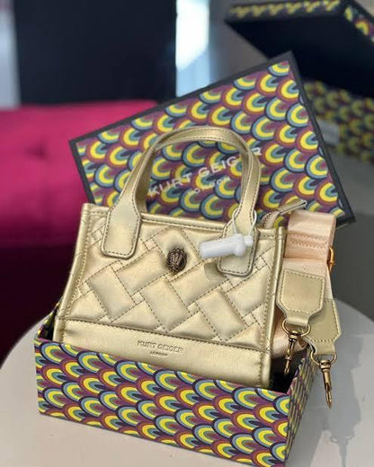 K-U-R-T G-E-I-G-E-R London Small Recycled Shopper Bag – Premium Women Bag (Golden)