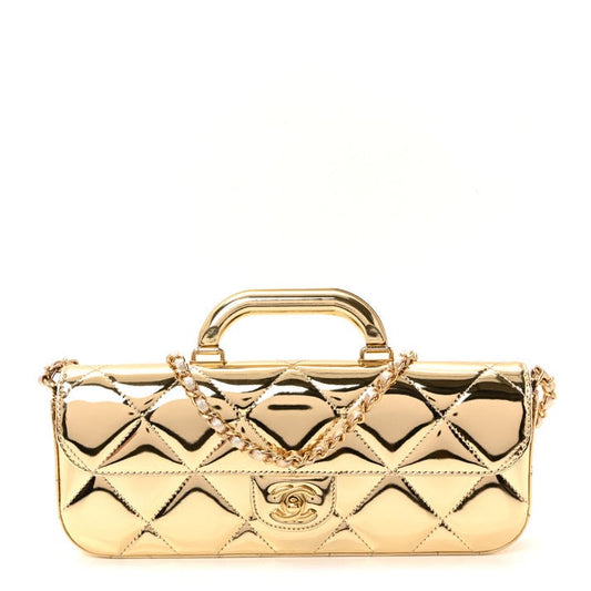 C-H-A-N-E-L 2025 Large Patent Top Handle Bag – Fall/Winter Collection | Premium Quality Women Bag (Gold)