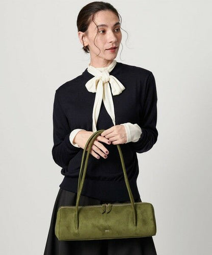 J-W P-E-I Nova Shoulder Bag – Premium Faux Suede Women Shoulder Bag (Olive/Forest Green)