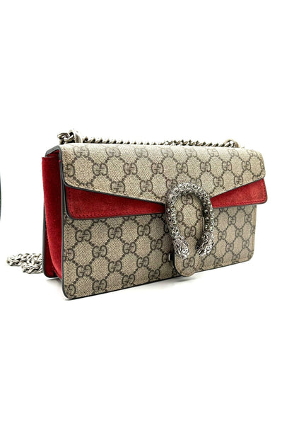 G-U-C-C-I Dionysus GG Supreme Mini Crossbody Bag – Signature Luxe Women Bag (Red))