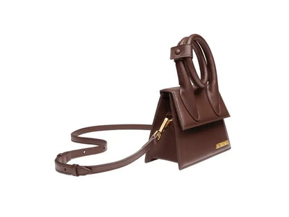 J-A-C-Q-U-E-M-U-S Le Grand Chiquito Tote – Luxe Mini Statement Women Bag (Brown-1)