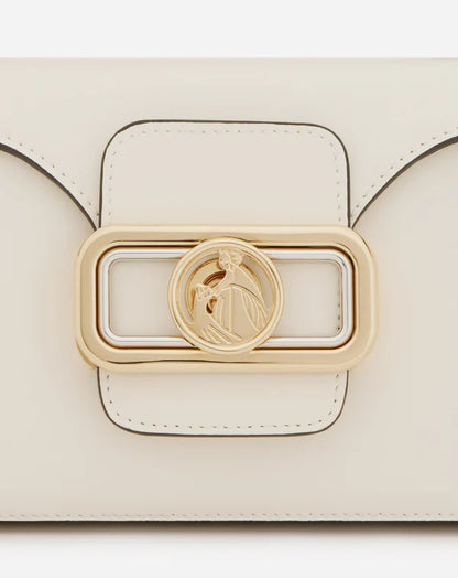 L-A-N-V-I-N Inspired Rateau Pencil Cat Shoulder Bag – Elegant Luxe Women Bag (White)