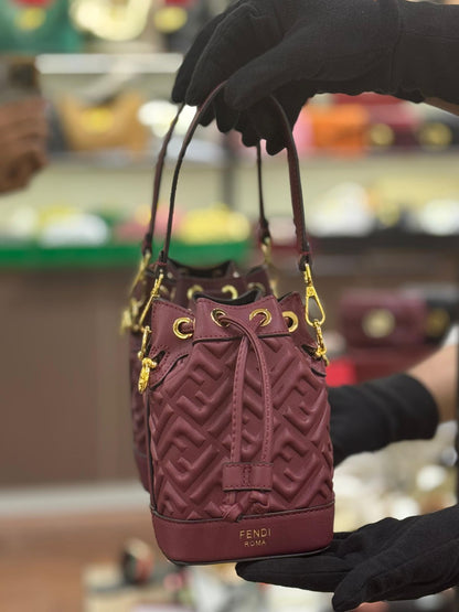 Fendi Mon Tresor Bucket Bag – Premium Women Bag (Maroon)
