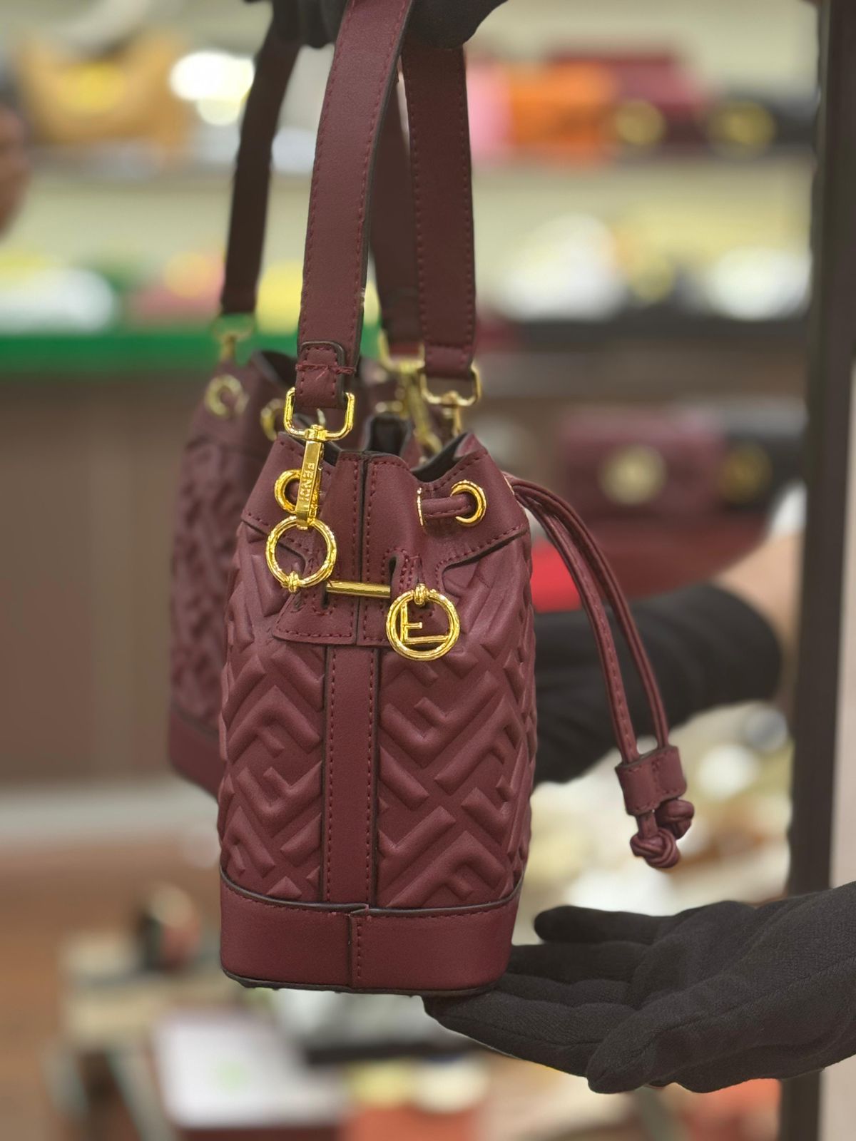 Fendi Mon Tresor Bucket Bag – Premium Women Bag (Maroon)