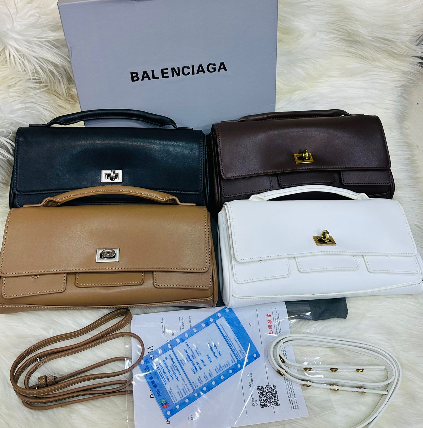 BALENCIAGA BEL AIR – Women Shoulder Bag (White)