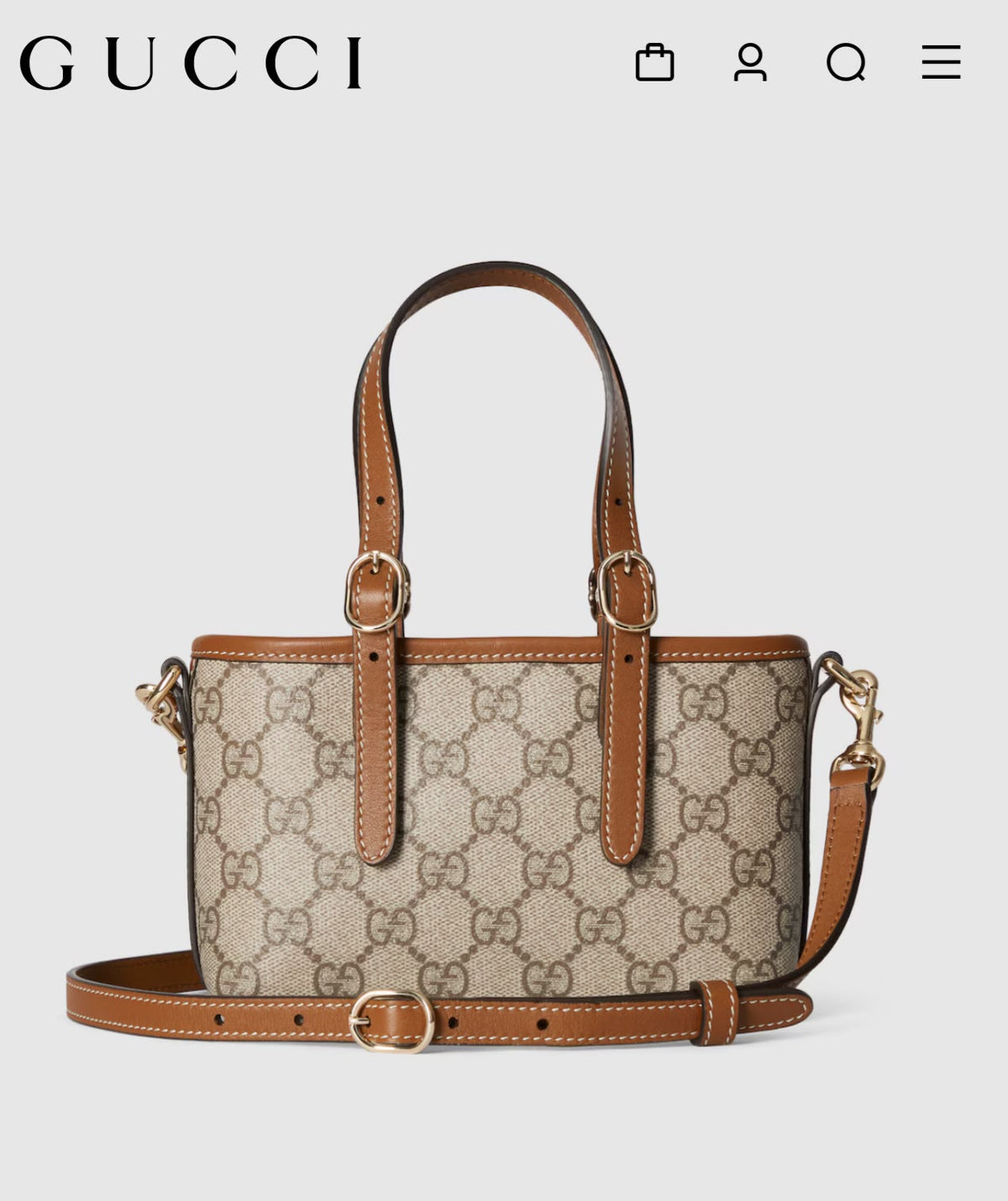 G-U-C-C-I GG Emblem Mini Bag – Luxury Women Bag (Mustard Brown)