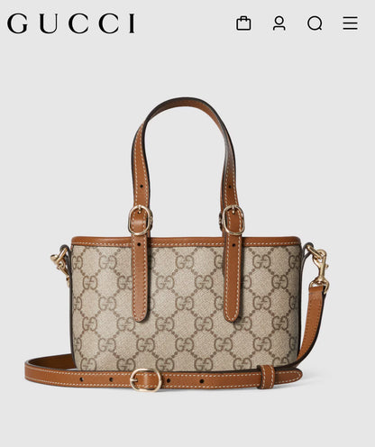 G-U-C-C-I GG Emblem Mini Bag – Luxury Women Bag (Mustard Brown)
