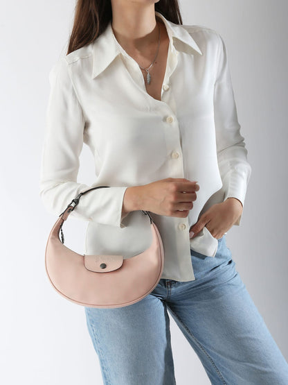 L-O-N-G-C-H-A-M-P Le Pliage Xtra Shoulder Bag M – Master Quality Women Bag (Pink)