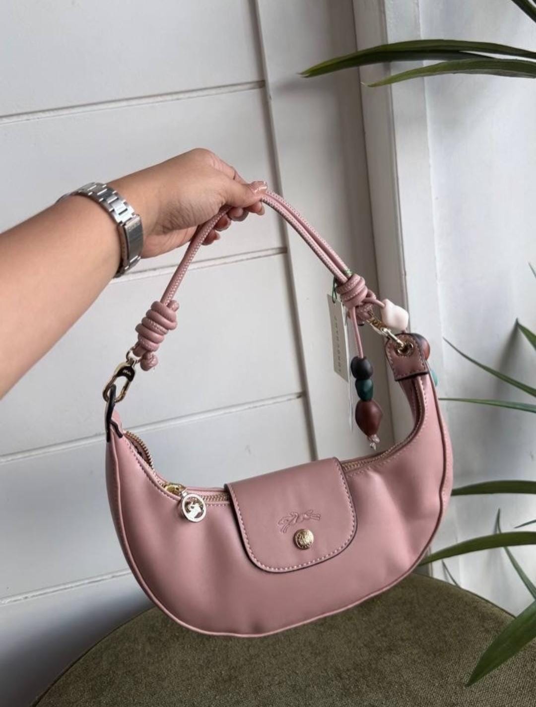 L-O-N-G-C-H-A-M-P Le Pliage Xtra Shoulder Bag M – Master Quality Women Bag (Pink)