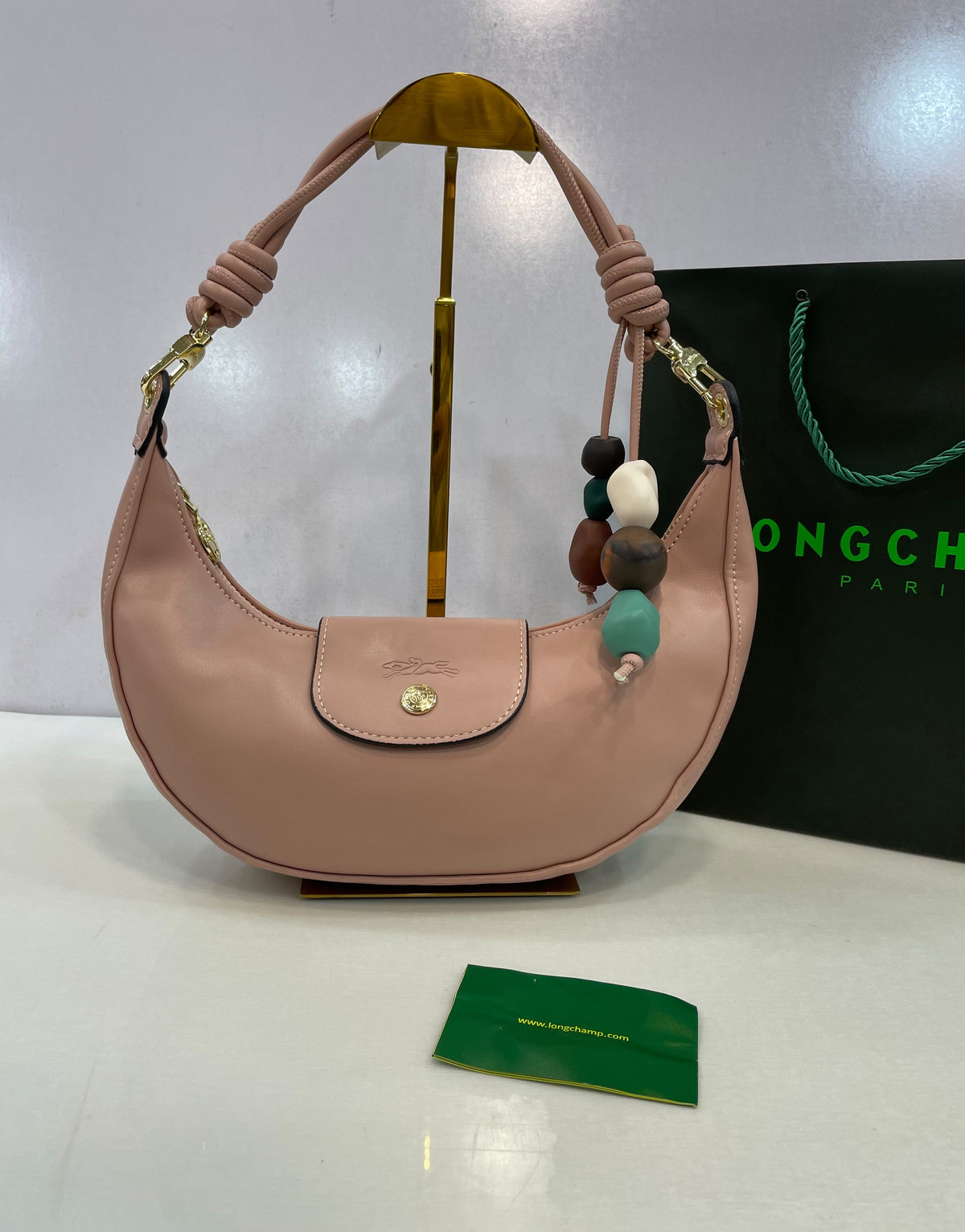 L-O-N-G-C-H-A-M-P Le Pliage Xtra Shoulder Bag M – Master Quality Women Bag (Pink)