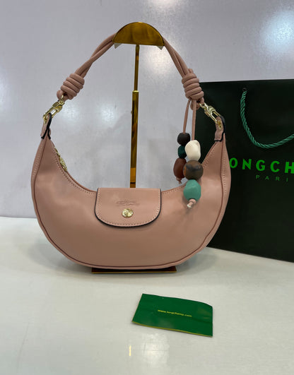 L-O-N-G-C-H-A-M-P Le Pliage Xtra Shoulder Bag M – Master Quality Women Bag (Pink)