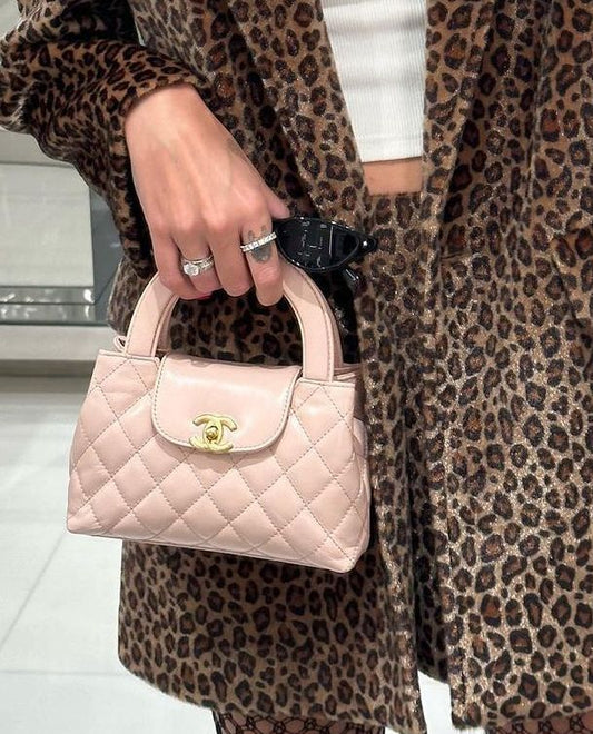 C-H-A-N-E-L KELLY MINI BAG SHINY AGED – Women Bag (Pink)