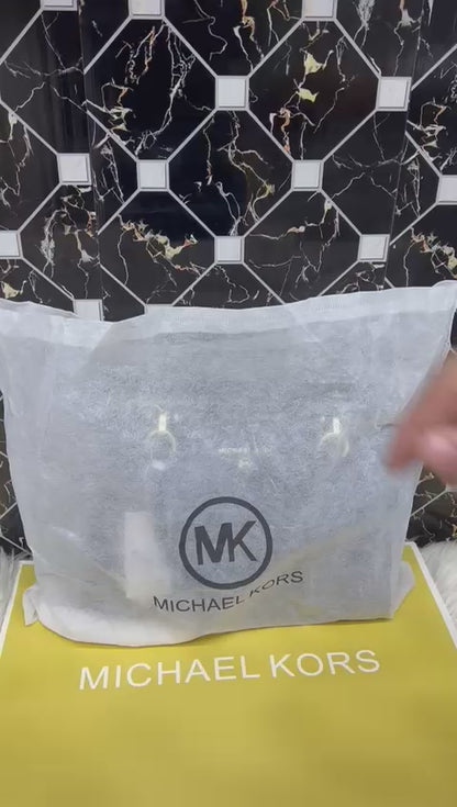 🎀 UNIQUE MICHAEL KORS 2-Piece Bag Set (brown/white)