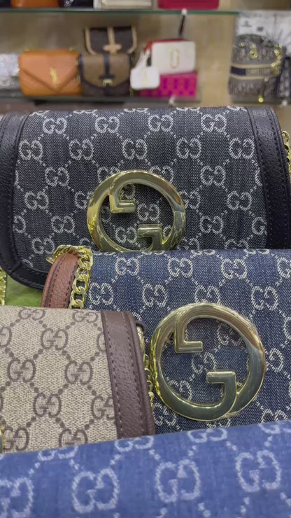 GUCCI BLONDIE SMALL SHOULDER BAG – LUXURY & STYLE (Black/Grey)