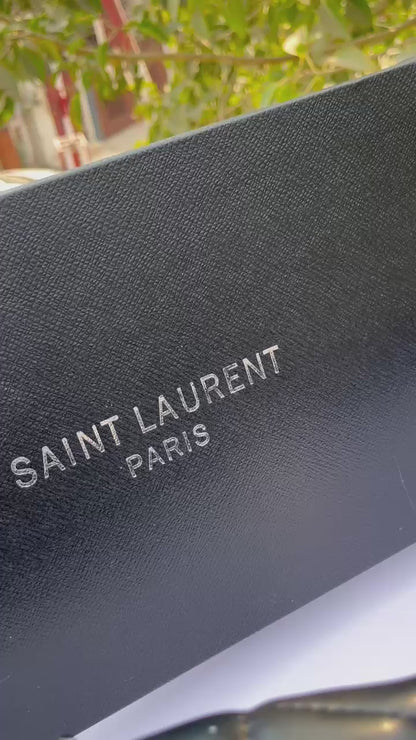 YSL Women Bag – Elegant Crossbody Design (Black/Grey)