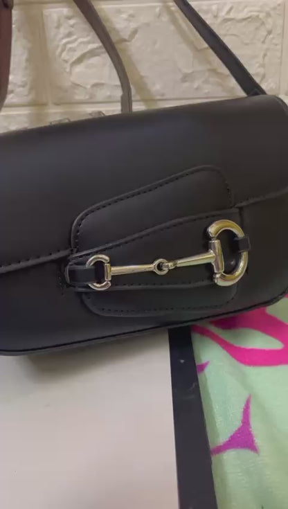 Gucci Horsebit 1955 Monogrammed Small Shoulder Bag (black)