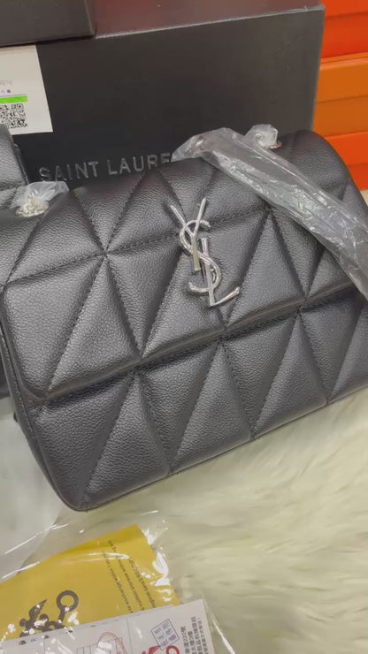 SAINT LAURENT JAMIE 4.3 MINI IN LAMBSKIN (black/silver)