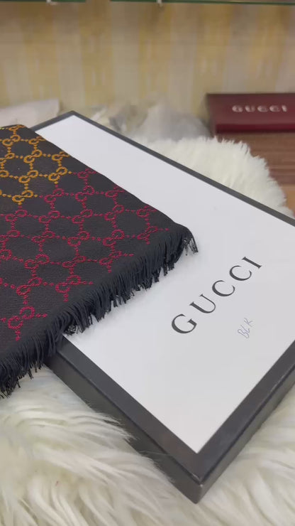 G-U-C-C-I Luxury Square Silk Blend Scarf – Official Model | 140 × 140 cm