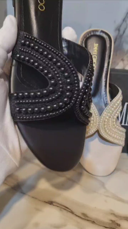 New Arrival – Jimmy Choo Flats | Women Footwear (Cream/Beige)