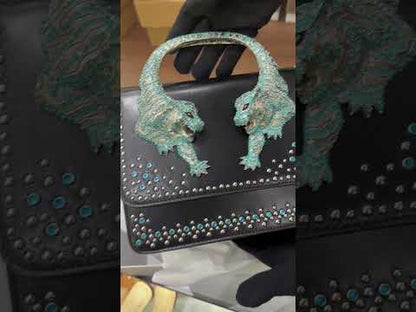 Roberto Cavalli Handbag (black/silver/blue)