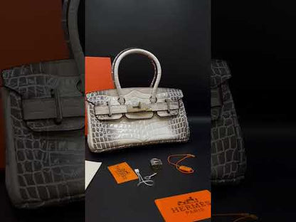 H-E-R-M-È-S Style Croc-Embossed Mini Top-Handle Women Bag – Luxury Inspired (Brown)