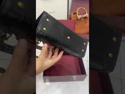 G-U-C-C-I Luxury Bamboo Handle Series Women Bag – Master Quality | (Black)