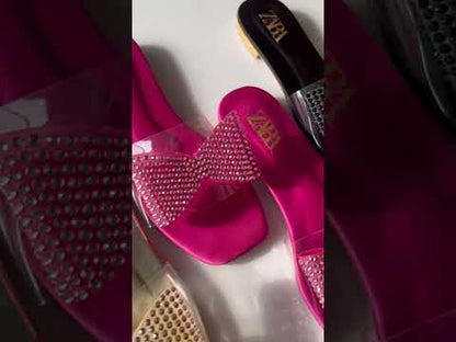 Z-A-R-A Inspired Flat Slippers – Elegant Everyday Women Footwear | (Pink)