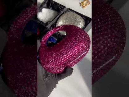 S-W-A-R-O-V-S-K-I Mini Rhinestone Clutch Women Bag – Glam Party Edition (Silver)