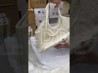 C-H-A-R-L-E-S & K-E-I-T-H Ivette Woven Tote – Modern Luxe Women Bag (White)
