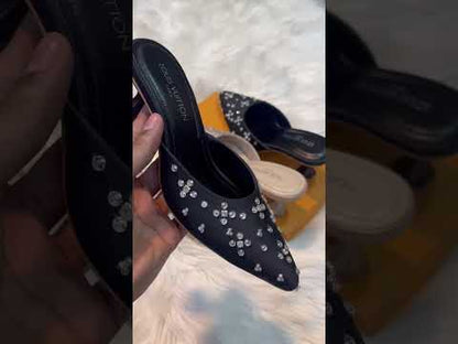 L-O-U-I-S V-U-I-T-T-O-N Inspired Heels – Elegant Women Footwear | Premium Edition (Black)