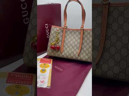 G-U-C-C-I Emblem Medium Tote Bag – Premium Women Tote Bag (Beige)
