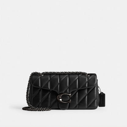 C-O-A-C-H QUILTED TABBY SHOULDER BAG 26 – Women Bag (Pure Black)